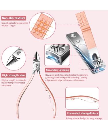 HBBLIE 12-Piece Stainless Steel Manicure Set for Women/Men - Professional Pedicure Kit and Nail Clippers - Portable Travel Grooming Tools - Buy Online on GoSupps.com