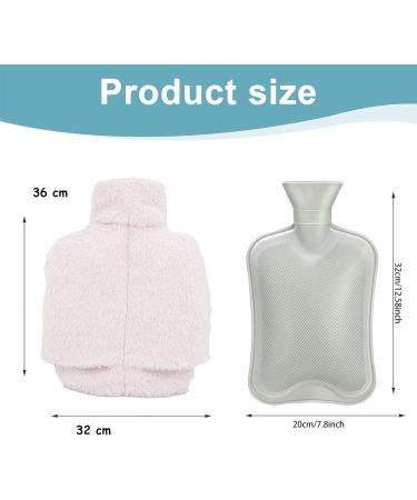 Buy 2L Large Foot Warmer Hot Water Bottle - Electric-Free Plush Beige & Gray 2-in-1 Foot Heater for Cozy Comfort - Buy Online on GoSupps.com