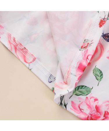 Girls Summer Dress - Short Sleeve Dinosaur Leopard Print A-Line Toddler Outfit, Pink, 5-6 Years - Buy Online on GoSupps.com