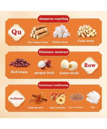 Five-finger Peach Dampness-removing Tea Bags 300g/10.58oz Dampness Clearing Herbal Tea Red Bean Coix Seed Tea Bags Gorgon Fruit Poria Cocos Tea Red Date Jujube Tea - Buy Online on GoSupps.com