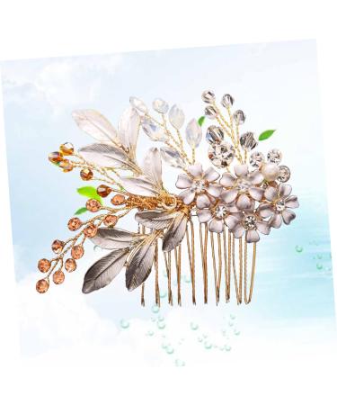 FRCOLOR bridal headpieces for wedding gold hair accessories wedding hair clip pearl hair clip rhinestone barrettes bridal hair accessories pearl hair barrettes rhinestones bride comb - Buy Online on GoSupps.com