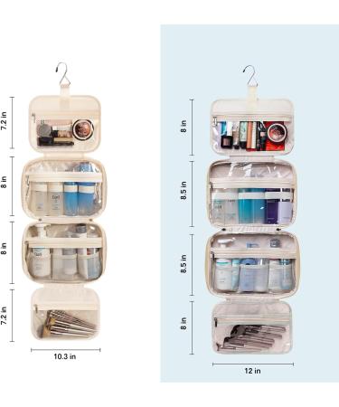 Narwey Hanging Travel Toiletry Bag for Women - Brown (Large) | Cosmetics Makeup Organizer for Travel Size Accessories - Buy Online on GoSupps.com