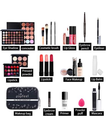 CHSEEA Makeup Gift Set Complete Starter Makeup Kit All-in-One Make Up Kit Lip Gloss Concealer Eyeshadow Palette Highly Pigmented Cosmetic Set for Teenage Girls & Adults #4 - Buy Online on GoSupps.com