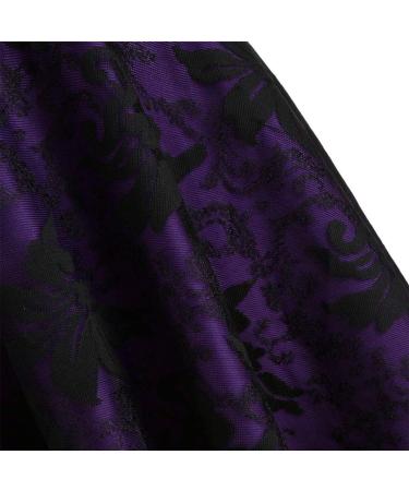 Women's Summer Casual Boho Dress Floral Printed Cap Sleeve Tie Belt Basic Midi Beach Sun Dresses 1183-zayeh-purple-c M - Buy Online on GoSupps.com