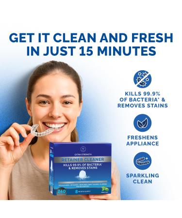 Aligner & Retainer Cleaner Fresh Foam | Retainer Cleaner Tablets for Invisalign FSA HSA Approved for Ultrasonic Cleaners 8-Month Supply | Bundle - Buy Online on GoSupps.com