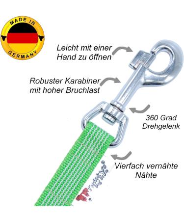 Twinkys Dog Style Tow Leash - 7.5m Neon Green Made in Germany 20mm Wide for Dogs Up to 50kg - Buy Online on GoSupps.com