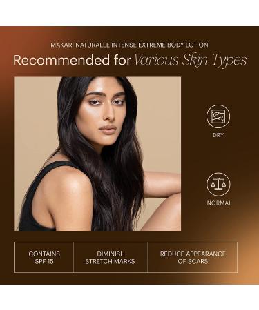 MAKARI Naturalle Intense Extreme Body Lotion SPF15 (17.6 oz) | Brightening and Toning Formula for Dry to Normal Skin | Fades Marks, Soothes with Shea Butter - Buy Online on GoSupps.com