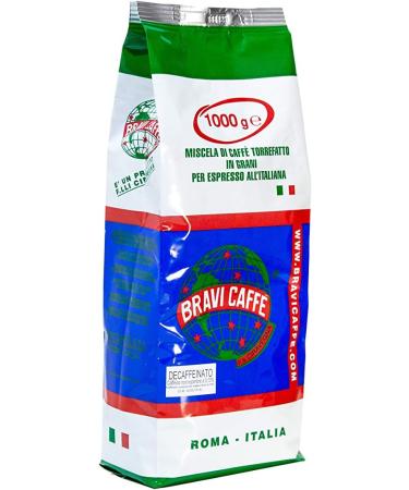 Bravi Caff - Italian artisan roasted coffee beans - Assortment of blends - 1 kg packaging (Decaff) - Buy Online on GoSupps.com