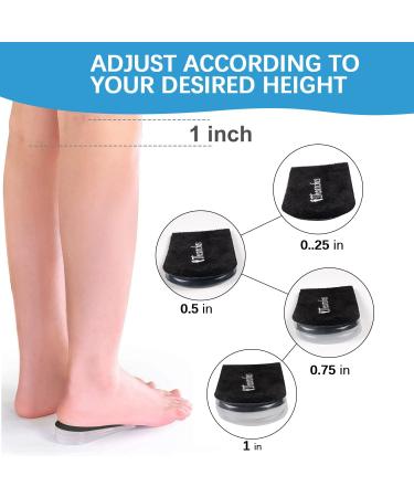 Adjustable Orthopedic Heel Lift Insoles - Gel Inserts for Leg Length Discrepancy Achilles Tendonitis & Heel Pain Relief - Buy Online on GoSupps.com