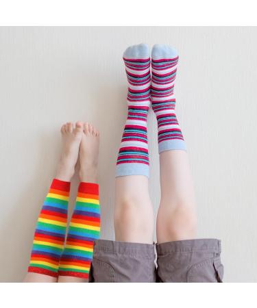 Sintege Rainbow Stripe Baby Kids Leg Warmers for Boys Girls (6 Months to 5 Years) - Bright & Colorful - Buy Online on GoSupps.com