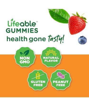 Lifeable Vitamin B12 + Calcium with Vitamin D Gummies Bundle - Great Tasting Vitamin Supplement Gluten Free GMO Free Chewable - Buy Online on GoSupps.com