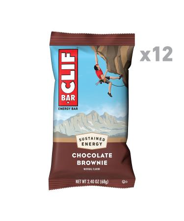 CLIF BARS Chocolate Brownie Energy Bars - Organic Oats, Plant Based, Vegetarian & Kosher - 12-Count (2.4 oz) Protein Bars - Buy Online on GoSupps.com