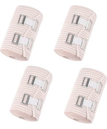 TERNCOEW 4Pcs Athletic Sports Support Tape Roll Elastic Compression Bandage Wrap With Hook For Arm Leg Sprains Ankle Wrist 15cm - Buy Online on GoSupps.com