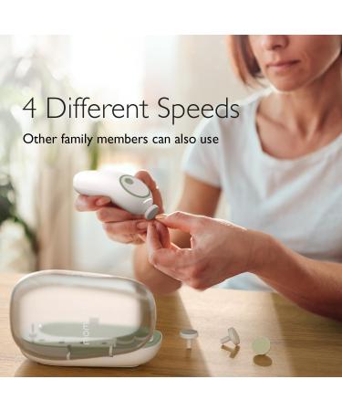 Momcozy Baby Nail File Electric Gentle Baby Nail Trimmer Electric Rechargeable Baby Nail Clipper Electric 360 Fog LED Gentle Light 7 Grinding Head Replacement Pads - Buy Online on GoSupps.com