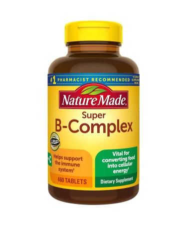 Nature Made Super B Complex + Vitamin C Tablets 460 Count (Pack of 1)