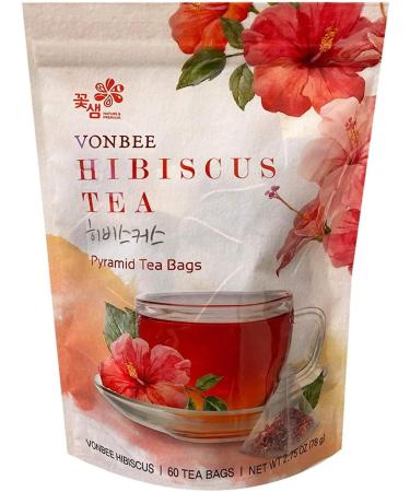 Vonbee Premium Hibiscus Tea Piramid Tea Bags 60 Tea Bags - Buy Online on GoSupps.com