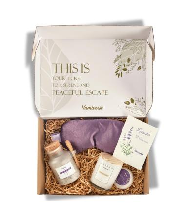 Lavender Bath Gift Set for Women Christmas Gifts for Mom Female Birthday Gift for Women Mom Sis Girlfriend and Best Friends Spa Gift Baskets for Women- Birthday Presents for Women