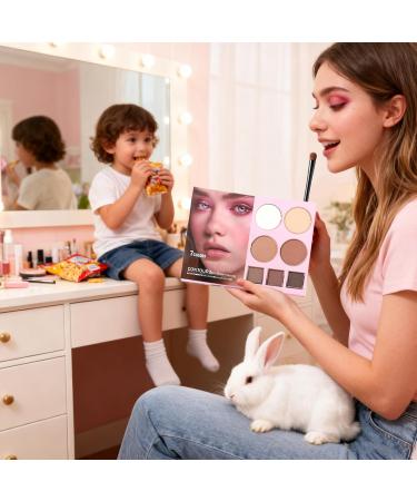 Face Makeup Palette 6 Color Highlighters - 24 Colors Eyeshadow Palette | for Women and Girls Dating Party Daily Stage Photography - Buy Online on GoSupps.com