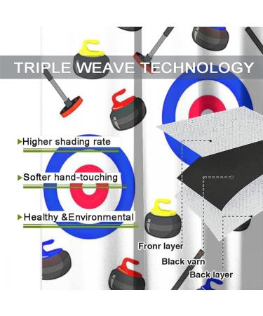 Shop Curling Curtains - Winter Sports Inspired Blackout Panels Thermal Insulated & Noise Reducing - 63" L x 27.5" W - International Shipping Available - Buy Online on GoSupps.com