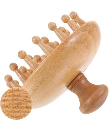 Baluue Mushroom Shaped Wooden Massager | Full Body Brush Massager for Muscle Relief & Scalp Care - International Shipping Available - Buy Online on GoSupps.com