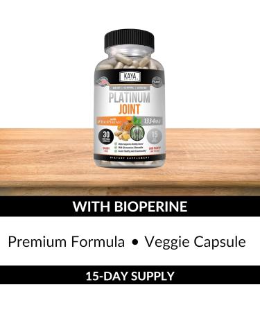 Kaya Naturals Platinum Mobility Turmeric - Bioperine Glucosamine Turmeric with Boswellia Healthy Natural Mobility Support Turmeric Curcumin 1334mg - 30 Capsules 60 Count (Pack of 1) - Buy Online on GoSupps.com