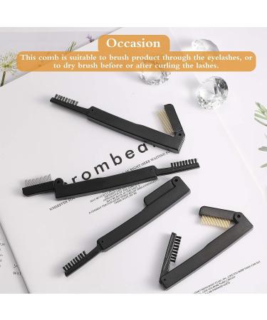 2 Pieces Folding Eyelash Comb Curlers & Brow Brush Set - Makeup Tool for Lash & Brow Grooming - Buy Online on GoSupps.com