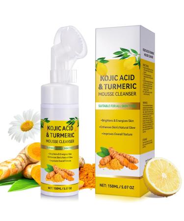 Turmeric Kojic Acid Facial Cleanser Washes Foaming Face Wash Kojic Acid and Turmeric Cleansing Deep Cleansing of Facial Skin Turmeric Foaming Cleanser for All Skin