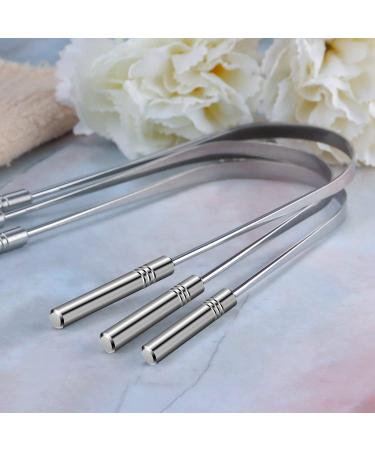 Surgical Stainless Steel Tongue Cleaner - 135mm 2 Pieces | Premium Oral Hygiene Tool for Fresh Breath - International Shipping Available - Buy Online on GoSupps.com