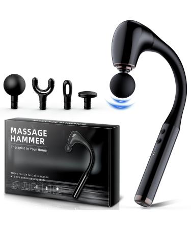 Massage gun U-shaped extension handle 16mm deep tissue percussion electrical massage device for pain relief for muscles/neck/shoulders/waist/legs 4 heads 5 speed levels - Buy Online on GoSupps.com