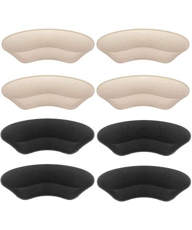 Makryn Premium Heel Pads Inserts Grips Liner for Men Women Back of Heel Protectors Cushions Prevent Too Big Shoe from Heel Slipping Blisters Filler for Loose Shoe Fit Multicolor 4pairs