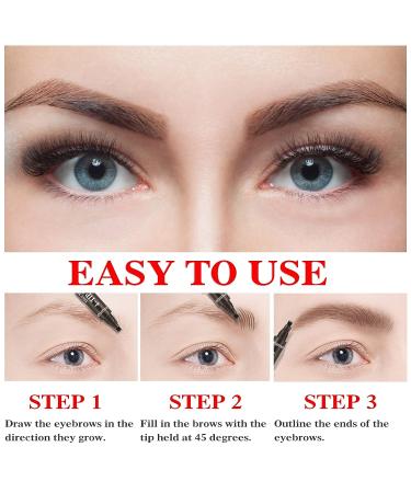 2PCS Waterproof Eyebrow Pencil Set for Natural Long Lasting Brow Makeup (Light Brown) - Buy Online on GoSupps.com