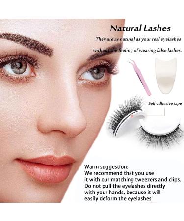 Chosely Self Adhesive Eyelashes - 2/3Pairs Easy Put On Fluffy Natural Lashes - Buy Online on GoSupps.com