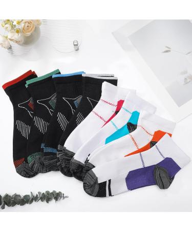 8 Pairs Compression Socks for Men Women Plantar Fasciitis Socks Ankle Compression Socsk for Ankle Support Pain Relief Flying Running - Buy Online on GoSupps.com