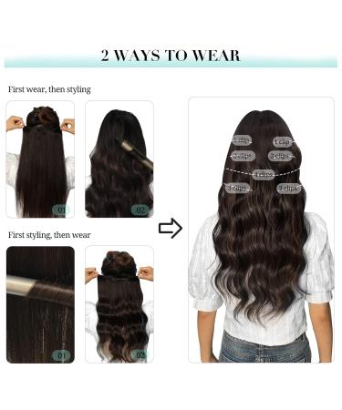 Buy Doores Clip-In Extensions - Real Hair Balayage Natural Black to Light Blonde - 45cm 18 Inch 120g Remy Straight Extensions - Buy Online on GoSupps.com