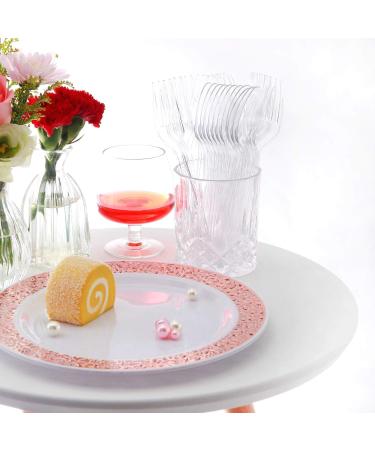 400pcs Disposable Clear Plastic Silverware Set - 200 Forks and 200 Spoons - Supernal Crystal Cutlery - Buy Online on GoSupps.com