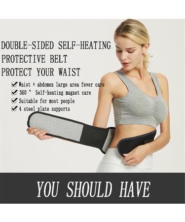 XXL Black Waist Support Brace Belt - Pain Relief & Self-Heating Magnetic Therapy for Back Pain Herniated Disc Sciatica & Scoliosis - Buy Online on GoSupps.com