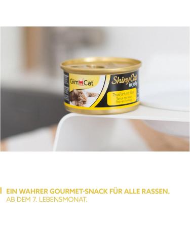 Gimcat Shinycat in Jelly Tuna with Cheese - Premium Wet Cat Food (24 x 70g) | Rich in Fish & Taurine Ideal for Cats - Buy Online on GoSupps.com