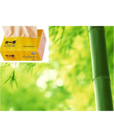Bamboo Pulp 4-Layer Soluble Tissue Soft Tissue Paper Toilet Paper Napkin Natural color 29*21*10cm - Buy Online on GoSupps.com