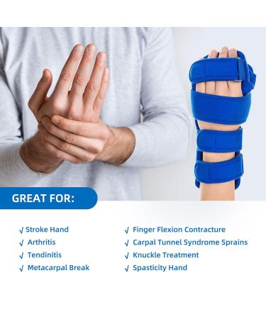 Resting Hand Splint for Stroke Recovery | Finger Support Brace for Carpal Tunnel Arthritis & Tendinitis Left Hand - Buy Online on GoSupps.com