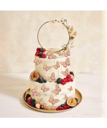 CHEERYMAGIC Butterfly Cake Decorations Colorful Butterfly Cake Topper Cupcake Toppers Cake Decorations Kit for Girls Birthday Party Wedding Supplies A12HDCP(Pink) - Buy Online on GoSupps.com