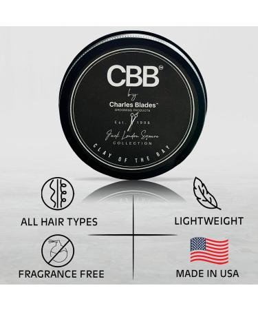 Hair Clay for Men & Women | Strong Hold 100% Natural Ingredients Promotes Hair & Scalp Health - 2 Fl Oz Clay Pomade Made in USA - Buy Online on GoSupps.com
