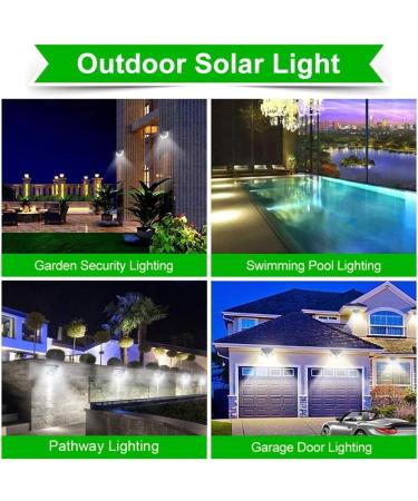 Solar Light Outdoor Solar Lamp with Motion Solar LED Light Waterproof Sunlight Powered for Garden Decoration (Size : 2 Piece 102 LEDs) (1 Piece 100 LEDs) - Buy Online on GoSupps.com