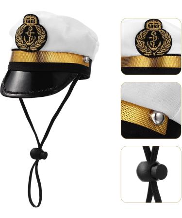 VALICLUD Captain Hat for Pets | Adjustable Puppy & Cat Sailor Costume | Yacht Hat for Dogs - Buy Online on GoSupps.com