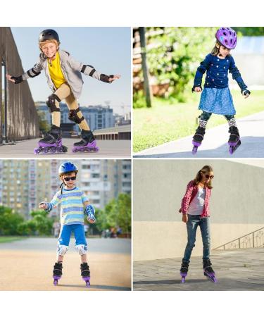 Adjustable Kids Inline Skates | Purple&Black Roller Blades | Light-Up Wheels | Beginner Outdoor & Indoor Skates for Boys & Girls | Medium-Big Kid Size - Buy Online on GoSupps.com