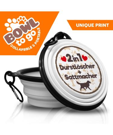 2-in-1 Portable Thirst Quencher & Satur Maker | Folding Pet Bowl with Carabiners Unique On-the-Go Solution for Food and Water - Buy Online on GoSupps.com