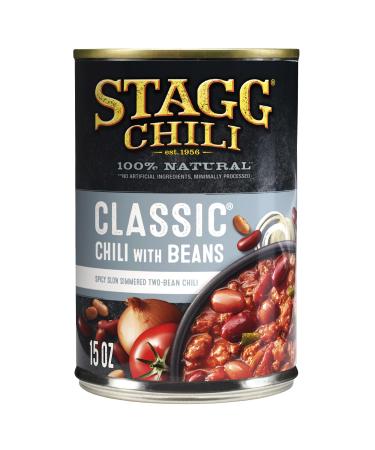 STAGG Classic Chili With Beans, Canned Chili, 15 oz, Pack of 12