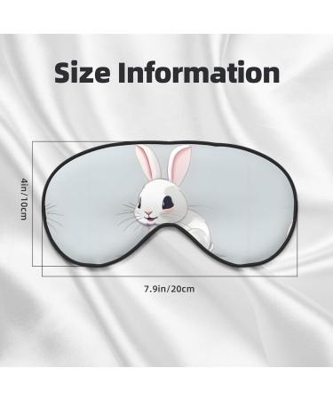 Shop Cute White Rabbit Print Unisex Sleeping Eye Mask | Soft Light-Blocking Comfort for Better Sleep - International Shipping - Buy Online on GoSupps.com