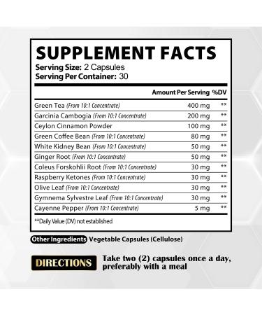 11-in-1 Herbs Burner for Women - Green Tea, Garcinia Cambogia, Cinnamon & More - 60 Capsules - Buy Online on GoSupps.com