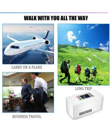 Portable Fridge Cooler Insulin Cooler Accurate Temperature Control 0-18 Built-in Rechargeable Lithium Battery Suitable for Insulin Serum Interferon Eye Drops Storage - Buy Online on GoSupps.com