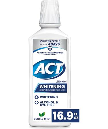 ACT Dry Mouth & Whitening Anticavity Zero Alcohol Fluoride Mouthwash Bundle Soothing Mint 33.8 fl. oz. & Gentle Mint 16.9 fl. oz. - Buy Online on GoSupps.com